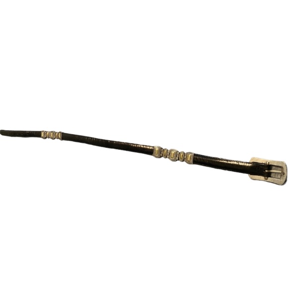 Women’s—Brighton Reversible Black And Brown Belt. Silver Detailing And Buckle. - Picture 3 of 13